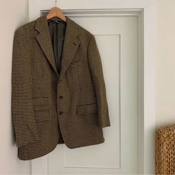Vintage Polo Ralph Lauren Brown Tweed Blazer - Picture 2 of 12